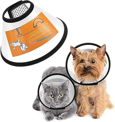 Mamo Bear Adjustable electronic necklace in the shape of a cone for cats, puppies and rabbits, Elizabeth plastic protective collar, anti-moving treatment and licking, practical and safe cache.. From phone accessories to home decor — DIAYTAR Nigeria ships it fast.