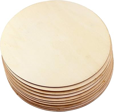 10 pieces of nibbling nibbles, 8 -inch non -polished natural wood circles for crafts, coloring, engraving and decoration of the house.. DIAYTAR NIGERIA brings affordable shopping solutions to every corner of Nigeria in just 5-8 days.