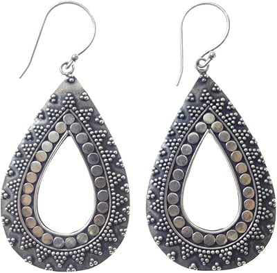Sterling 925 hung earrings hand for women, unique earrings with traditional tribal design, party and gift jewelry, Sterling silver hanging.. Shop from anywhere in Nigeria and receive your DIAYTAR purchases at affordable prices within a week.