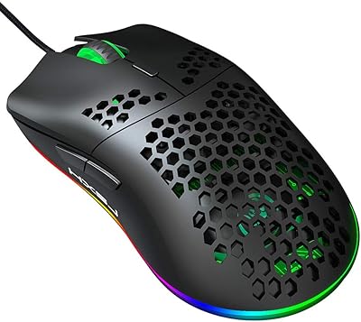 HSJ J900 wired game mouse with ergonomic design, USB cable, RGB lighting, 6 adjustable resolution settings (DPI), for desktop and portable computer, black, MyC9755B model.. Shop across categories at DIAYTAR NIGERIA with the confidence of affordable prices and delivery within 8 days.