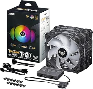 Customizable LED chassis fan Asus Tuf Gaming TF120 3 -pin argb, Fluid Fluid Dynamic Round, 120 mm PWM control - Triple Fan Kit with Argb controller.. Shop confidently with DIAYTAR NIGERIA, offering affordable prices and reliable delivery within a week.
