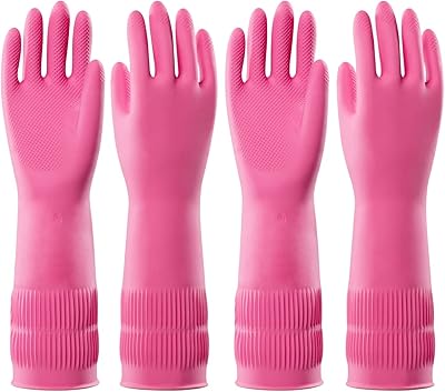 Rubber cleaning gloves, 2 pairs of reusable waterproof rubber gloves for dishes, non -slip kitchen gloves, L size L, waterproof laundry gloves for dishes.. Discover endless possibilities with DIAYTAR NIGERIA's extensive product range and affordable shipping.