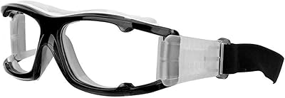 Basketball training glasses, safety glasses frame, head strap adjustable in PC for outdoor cycling, sand race (black).. DIAYTAR NIGERIA: Where quality meets affordability, with thousands of products delivered in less than 8 days.