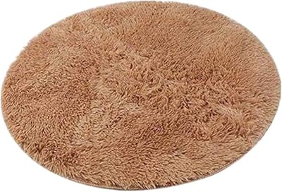 Ultra soft round carpet for living room, bedroom, house (khaki) 2582.. DIAYTAR NIGERIA transforms wishes into deliveries with our affordable and reliable e-commerce platform.
