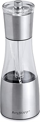 Salt and silver/transparent pepper mill 19 cm.. Shop with purpose at DIAYTAR NIGERIA, where your money goes further and delivery is always prompt.