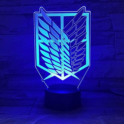 3D LED night light The attack of the titans, romantic room lamp for table decoration, gift with 7 changing colors.. Your shopping aspirations fulfilled at DIAYTAR NIGERIA with competitive prices and reliable delivery.