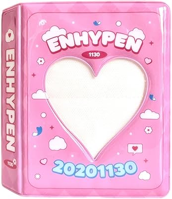 Mini photo album Ashoy of Anhibin, mini K-Pop photo album 3 inch size, hollow identity carriers in the shape of a heart of love 64 pockets.. DIAYTAR NIGERIA connects you with thousands of products at competitive prices, delivered within a week.