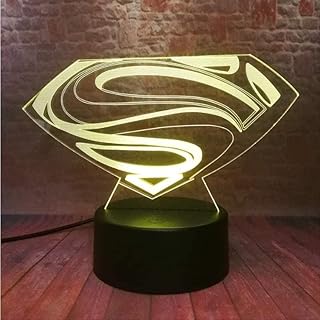 3D LED night light with Superman Legends Hero logo, RGB light, 7 changing colors, for boys, Christmas and birthday gifts.. Every order, every item — DIAYTAR Nigeria delivers fast and reliably.