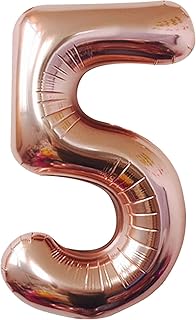 Ballon number 5 in pink gold for 5th anniversary.. DIAYTAR NIGERIA brings online shopping to every Nigerian with affordable prices and reliable shipping.
