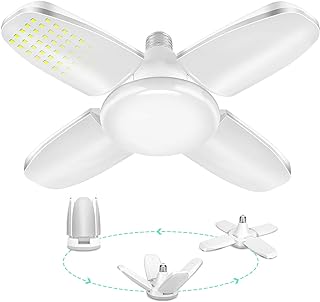 LED garage lights 6000 Lumens 60W E26/E27 - Deformable garage ceiling light, LED lights for garage, workshop, establishment, barn, whole area, whole store.. Experience the convenience of online shopping with DIAYTAR NIGERIA's reliable 5-8 day delivery service.