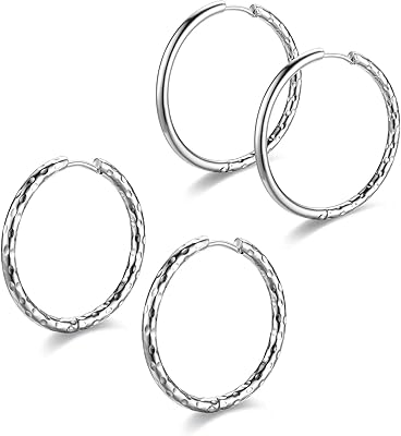 Creole earrings in silver sterling white gold 18 carats, light jewelry for women.. Enjoy deals you can’t resist and delivery you can trust — DIAYTAR Nigeria.