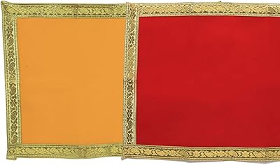 Set of 2 red and yellow carpets.. DIAYTAR NIGERIA brings the market to your fingertips with affordable prices and swift delivery services.