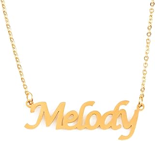 Zakaria Melody Melody name collar Plated 18 carat gold plated.. Experience the ease of one-stop shopping with DIAYTAR NIGERIA's diverse catalog and nationwide delivery.