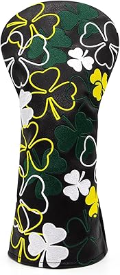 SIUSI golf club head cover, Lucky Clover Golf Club Tête, Fairway Woods Hybrid Pilots, Large Size for Men and Women.. More than a store — DIAYTAR Nigeria is your shopping partner.