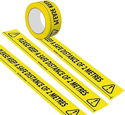Warning tape, a warning ribbon 48 cm x 33 m, please keep a safety distance of 2 meters security warning panel yellow warning ribbon for inside and outside ribbons.. DIAYTAR NIGERIA makes online shopping accessible to all with budget-friendly prices and reliable delivery.