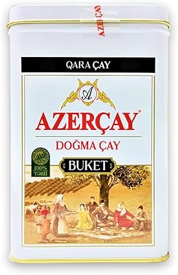 Azerbaijan black tea service, 250 gram canned box (Azarkasay).. Shop with purpose and save with DIAYTAR NIGERIA's extensive platform and nationwide delivery service.