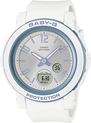 Baby G digital analog watch with silver dial and resin bracelet for woman BGA-290DR-7ADR., White, bracelet.. Discover endless possibilities with DIAYTAR NIGERIA's extensive product range and affordable shipping.