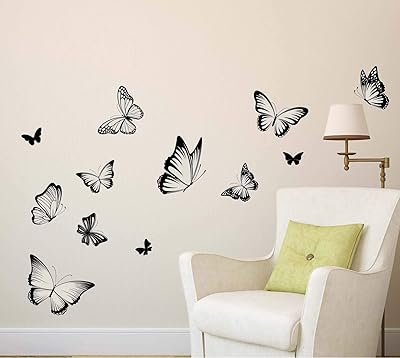 Sticky Art Stickers Wall Pattern Black And White Butterfly for Home Decoration, DIY for Living Room and Bedroom, Size M - 50 x 70 cm, STA -161.. DIAYTAR NIGERIA: Where value shopping meets reliable 5-8 day delivery across the nation.