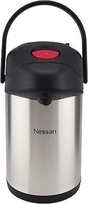 Nissan isothermal bottle with pump, silver and black, 3l, ss30hi.. DIAYTAR NIGERIA: Where every click leads to affordable purchases delivered promptly to your door.
