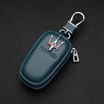 Leather protective cover for remote control key with hook and keychain for maserati ghibli quattroporte levante mc20 granturismo gt grancabrio gc for car keys.. Get the deals you love and the delivery speed you need at DIAYTAR Nigeria.