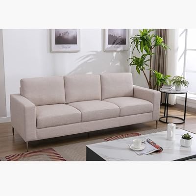 Home box Kendall three -seat fabric sofa, dimensions 87 x 89 x 227 cm, beige.. DIAYTAR NIGERIA: Where every Nigerian finds affordable products delivered within the week.