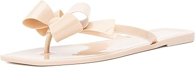 Olivia Miller Elegant PVC Jelly Shoes for women with knot and flip -flops to put on open end, fashionable summer shoes in fashion.. DIAYTAR NIGERIA delivers on convenience and affordability with our reliable nationwide shipping.