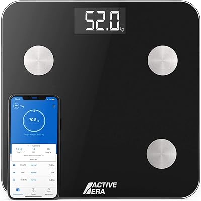 Active ERA Active Estive Balance of Intelligent Balance - Bluetooth digital balance with 15 essential features - high precision body weight, body mass index (BMI), visceral fat - Free app for smartphone (black).. Nigeria's fastest-growing e-commerce site offers unbeatable prices and delivery within 8 days.