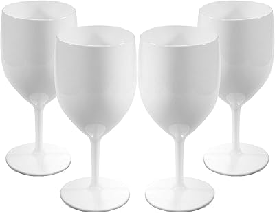 Set of large wine glasses in reusable and unbreakable white PC.. Your budget-friendly online marketplace, DIAYTAR NIGERIA delivers a world of products in just 5-8 days.