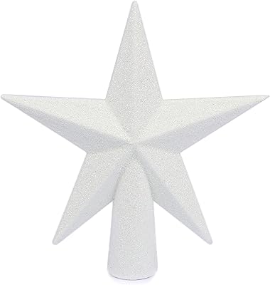 Christmas decor at the top of the sparkling star shaft Yycraft - 6 inches, white.. DIAYTAR NIGERIA: Connecting Nigerians with their needs through our affordable and diverse marketplace.