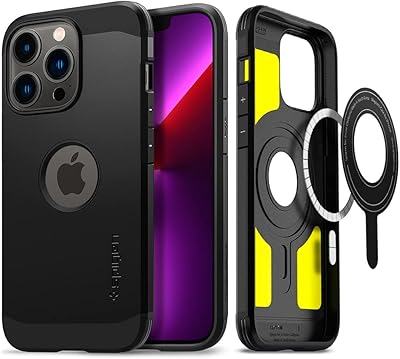 Spigen Tough Armor Mag Compatible with Magsafe shell designed for iPhone 13 Pro with extreme foam Impact - Black.. Discover thousands of products on DIAYTAR Nigeria — from fashion and electronics to home goods. We guarantee quick delivery and competitive pricing across the board.