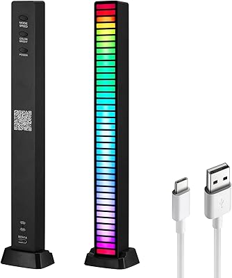 Small RGB bright RVB bright bar, LED light activated by the sound, bright RVB music synchronization bar, improved 40 -bit color sound capture with application control, for games, car, computer, television (black).. Shop with confidence at DIAYTAR NIGERIA, enjoying competitive prices and delivery within 8 days.