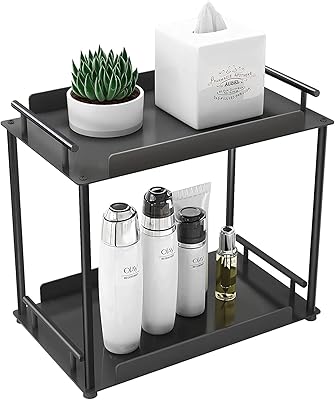 Bathroom organizer Mixdi Comptoir organizer at 2 levels shelf.. DIAYTAR NIGERIA: Where affordability meets variety, with thousands of products delivered in less than 8 days.