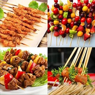 100 sustainable barbecue skewers 25 cm, Kebab wooden skewers for barbecue, restaurant and family, high heat resistance (color: 100 pieces).. DIAYTAR NIGERIA: Making quality products accessible to all Nigerians at affordable prices.