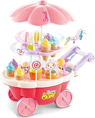 Kitchen cart with lights and music, small size with smart craft ice cream game cart.. Experience shopping freedom with DIAYTAR NIGERIA's vast selection and 5-8 day nationwide delivery service.