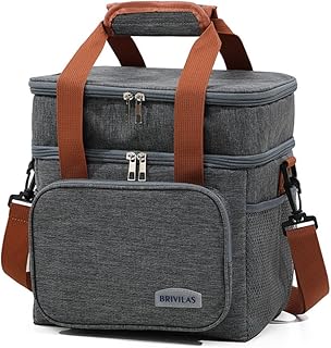 Large double-layer isothermal lunch for baby, robust and durable isothermal bag, waterproof, for men, women, adults, for outdoor work, picnic, campsite, car, gray gray.. DIAYTAR NIGERIA: Your partner in affordable shopping with nationwide delivery in just 5-8 days.