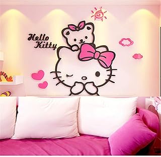 3D wall stickers in HELLO Kitty cartoon acrylic cartoon, stickers for children's room decoration (B (80 x 55 cm))).. Experience the future of online shopping with DIAYTAR NIGERIA's extensive product range and competitive pricing.