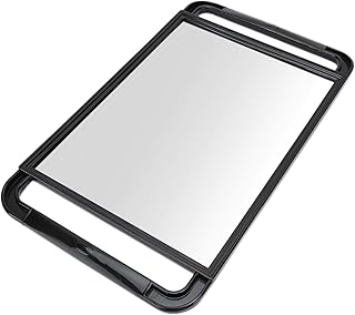 Hand mirror, rectangular mirror 40.5 x 24 cm with comfortable double handles for makeup mirror or shower mirror for barber mirror and living room mirror.. DIAYTAR NIGERIA promises affordability and variety with every purchase, delivered in 5-8 days.