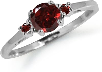 Small Sterling 925 silver promise ring, white gold plated, white gold, sterling 925 silver, gold plated, white, garnet.. Experience the satisfaction of affordable shopping with DIAYTAR NIGERIA's nationwide 5-8 day delivery.