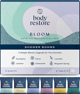 Box of 6 packs of Bodyrestore shower vapors - Gifts for mom, Women's gifts, shower baths, eucalyptus, citrus, lavender, jasmine, chamomile, essential oils of bergamot, relief of stress stress.. DIAYTAR NIGERIA: Where affordability and variety meet with convenient delivery within 8 days.