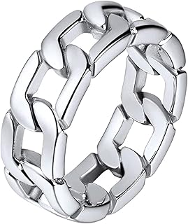 Cuban meal chain ring 7 mm wide, 18 -carat gold plated/black metal plated for men and women, size 5 to 12, packaged gift.. DIAYTAR NIGERIA brings the market to your fingertips with affordable prices and swift delivery services.