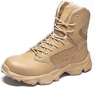 Tactical military boots for men, rising and breathable boots for army patrol, outdoor sports, hiking, work in the desert, sand, 42.. No more overpriced stores — DIAYTAR Nigeria brings the best to your door.