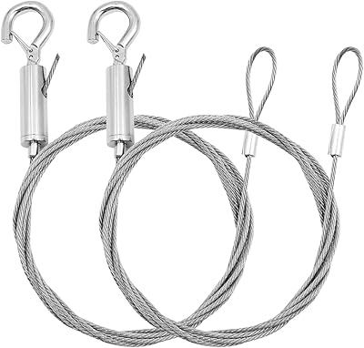 Suspension wire for AMZBOIN table, wire for table in stainless steel adjustable rusty 1.5 mm x 2 m with hook mirror and loop, 2 pieces.. Transform your online shopping experience with DIAYTAR NIGERIA's affordable and diverse marketplace.