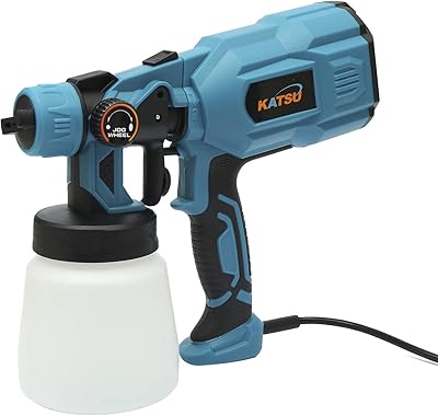Katsu 550W 800ml electric paint sprayer with 2 nozzles and 3 spraying modes for fences, ceilings, furniture, wood treatment and 100493 underlay.. Shop smart, shop DIAYTAR — Nigeria’s trusted e-commerce site.