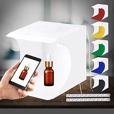 Goodrun Mini Photography Studio Light Box, Portable foldable photo tent kit with 40 LED lights and 6 color funds, mini photo studio box for the display of small products.. Shop smarter, not harder with DIAYTAR NIGERIA - thousands of products at your fingertips with affordable delivery.