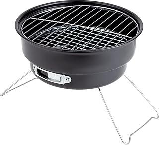 Foldable circular circular barbecue supports with RF10356 grill - durable iron construction with a larger cooking space, foldable for campsite, picnic, garden, festivals.. Unlock access to a wide range of products with DIAYTAR NIGERIA's affordable e-commerce platform.