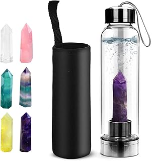 Jhuuu water bottle in removable crystal in glass of natural quartz bottle without BPA and BPS.. Discover endless possibilities with DIAYTAR NIGERIA's extensive product range and affordable shipping.