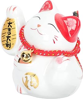 Chinese wavy ceramic chat figurine chinese ceramic maneki neko feng shui for the right one.. Shop without boundaries at DIAYTAR NIGERIA, offering affordable products with convenient delivery times.
