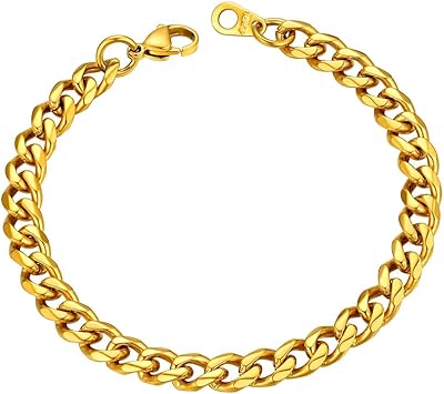 U7 for men and women bracelet | 18 -carat gold stainless stainless steel bracelet, 3 mm width, 6 mm, 9 mm, 12 mm, Miami carb chain, length 6.3 "7.5" 8.3 ", with gift box.. Shop across categories at DIAYTAR NIGERIA and enjoy budget-friendly nationwide shipping in 5-8 days.
