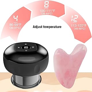 Fordrasil electric suction cup therapy with 12 temperature and suction levels for the back, shoulders and necks. Set of traditional Gua SHA plates. (12 speeds, black).. Need it fast? Need it cheap? Choose DIAYTAR Nigeria.
