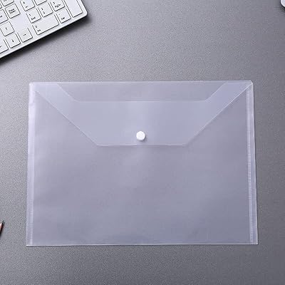 20pcs A4 transparent plastic files transparent waterproof classification bag with closure.. DIAYTAR NIGERIA: Where shopping meets satisfaction with affordable prices and prompt delivery services.